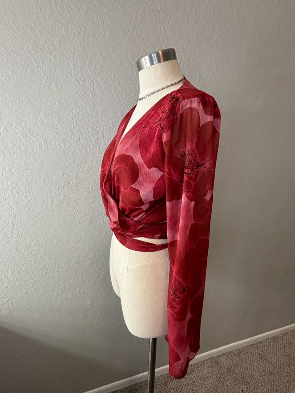 Fashion Nova Ex Girlfriend Vibes Top - Burgundy - Picture 2 of 6